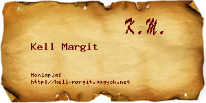 Kell Margit névjegykártya